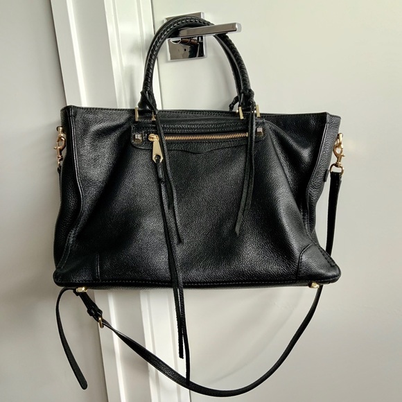 regan satchel tote black